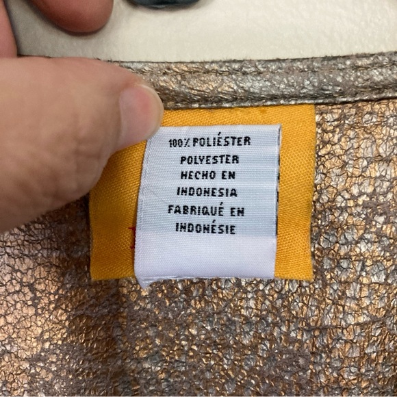 Ruby Rd. NWT Metallic Gold Bomber  Jacket - Picture 4 of 5